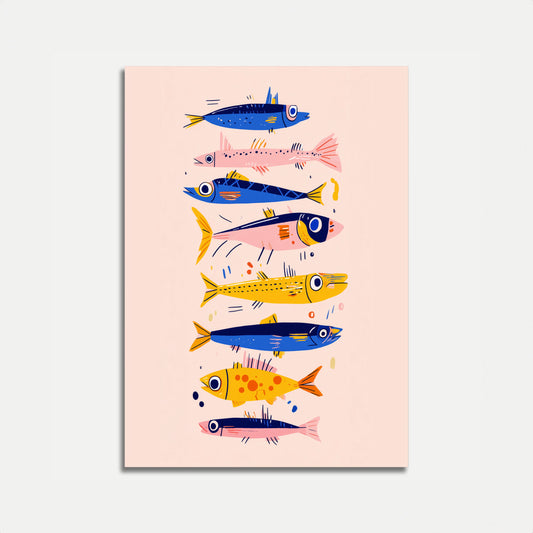 Barevný Plavající Rybí Plakát