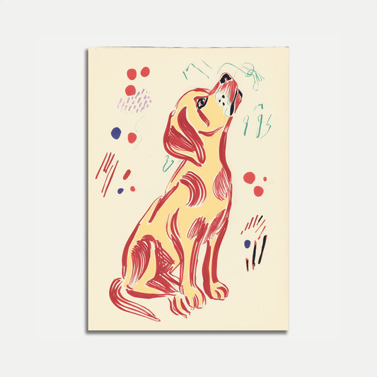 Affiche stylisée sur l'amour des chiots