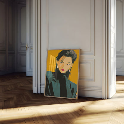 Elegant Woman Portrait Pop Art Poster