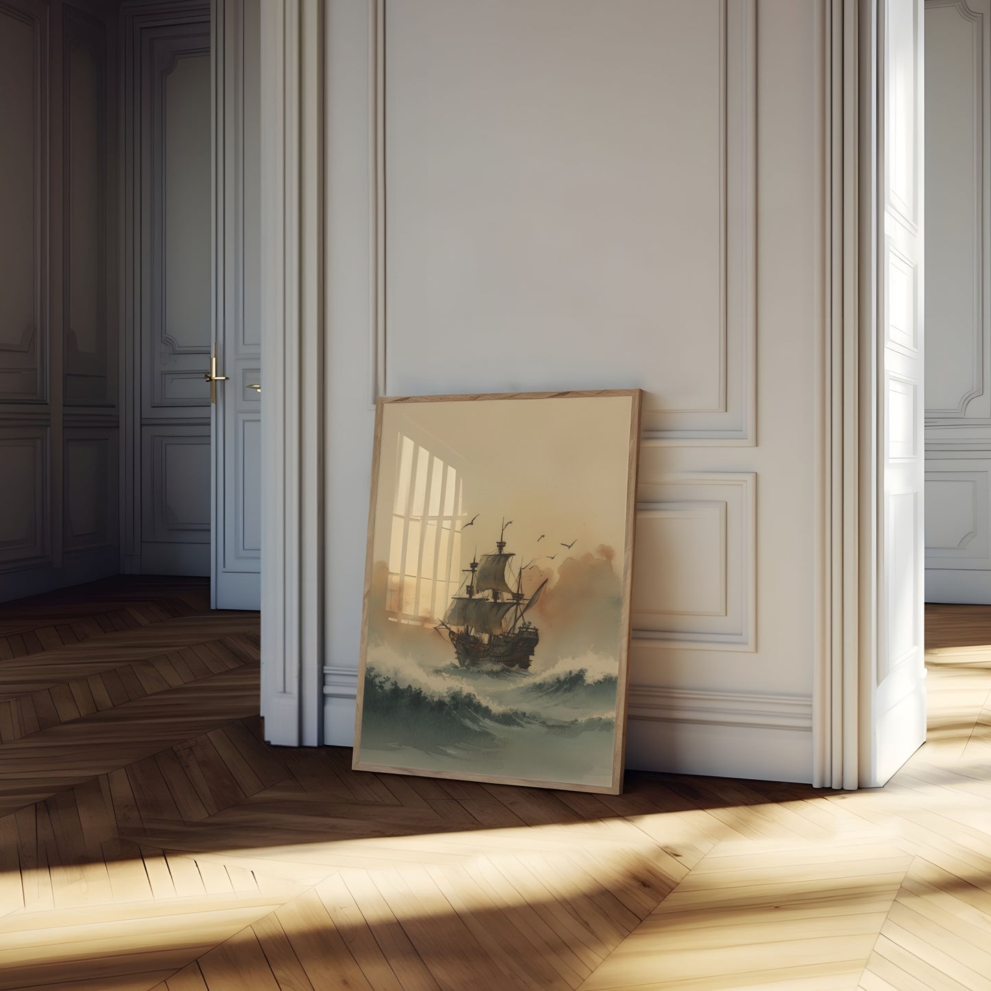 Poster Stormy Seas Zeilschip