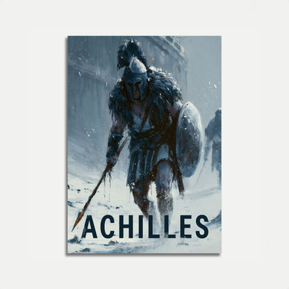 Achilles Warrior in Snow Poster