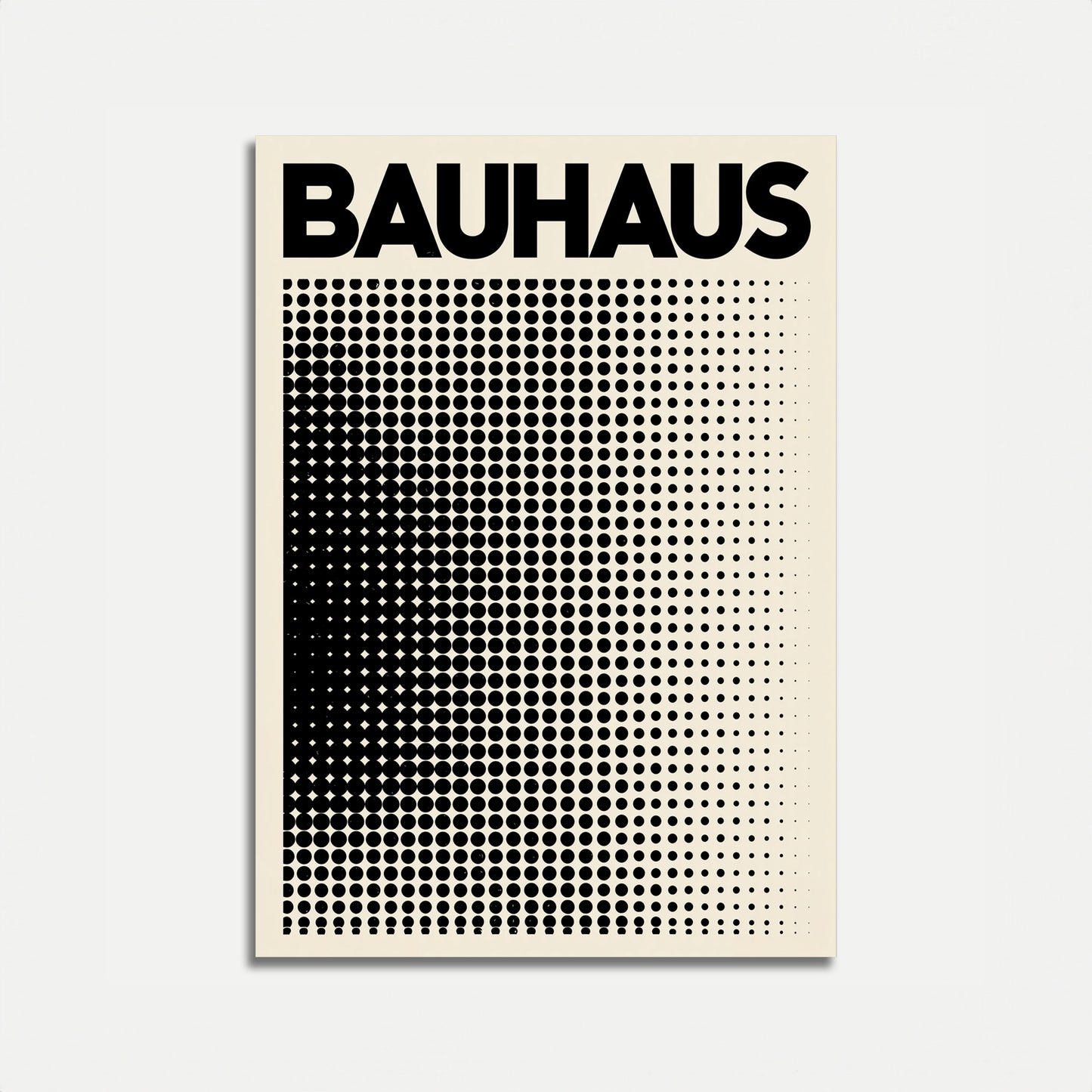 Bauhaus geometrisk halvtone plakat