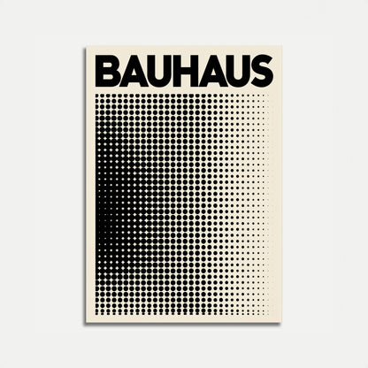 Bauhaus geometrisk halvtone plakat
