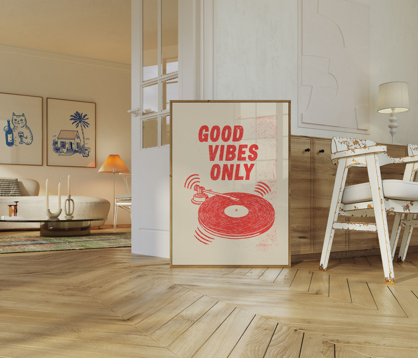 Solo Vibrazioni Positive Poster Vintage