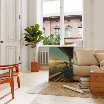 Morning Coffee Farm Vista Poster