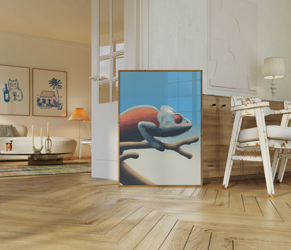 Gradient Chameleon Art Poster
