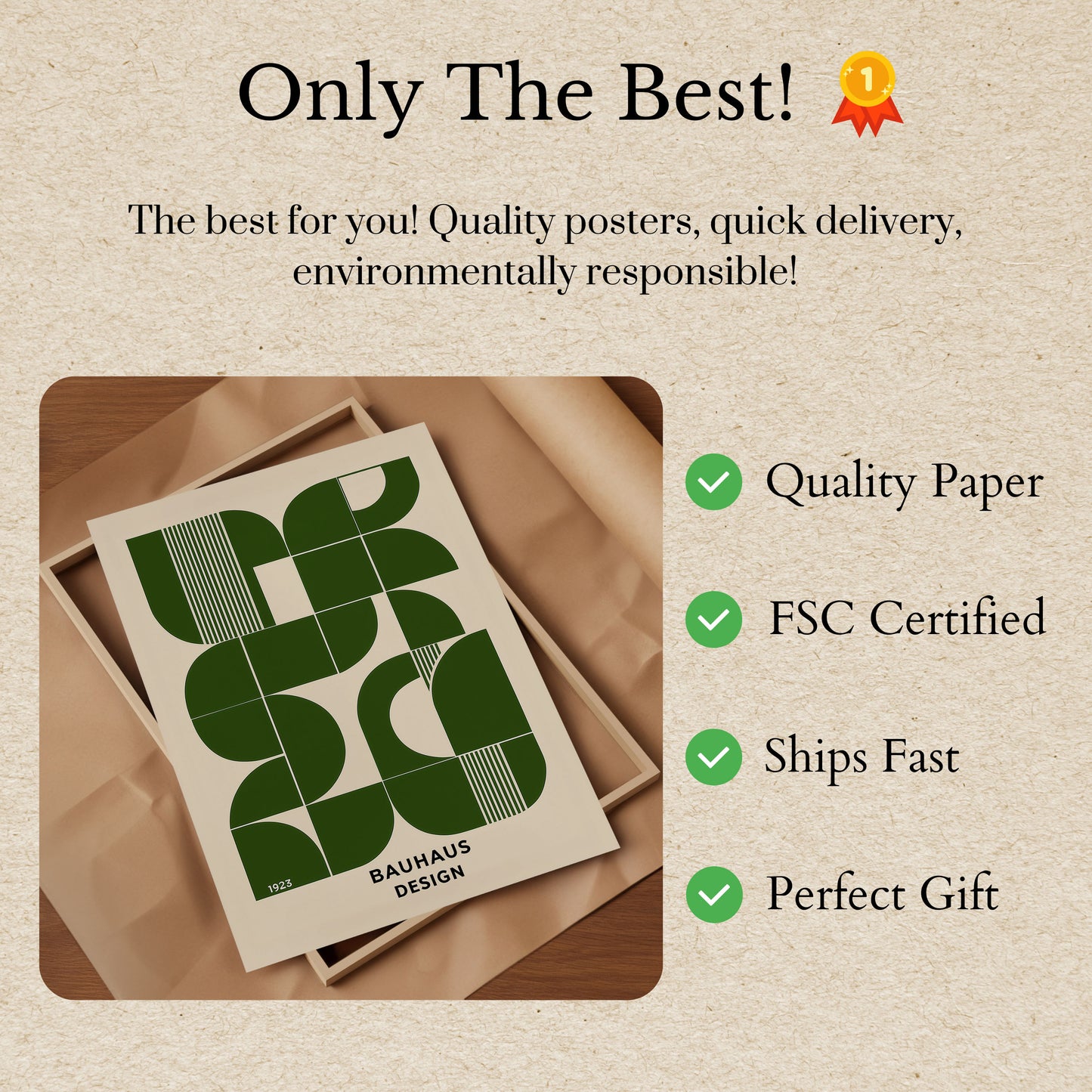 Geometric Bauhaus Green Design Poster