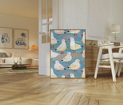 Pôster Gaivotas à Beira do Mar