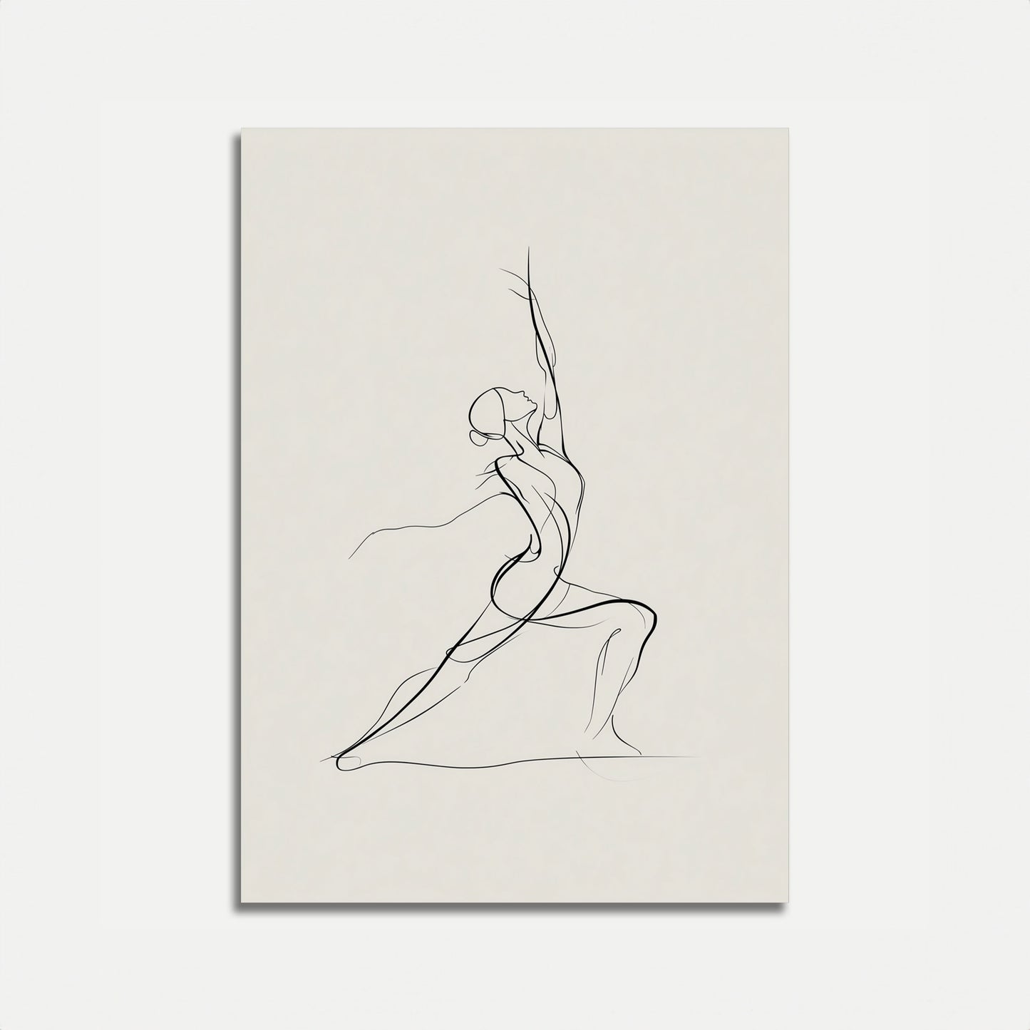 Affiche de yoga en mouvement fluide
