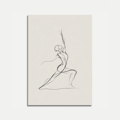 Affiche de yoga en mouvement fluide