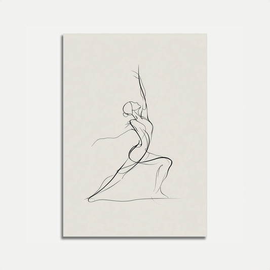 Affiche de yoga en mouvement fluide