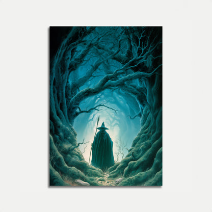 Wizard in Enchanted Forest Poster
