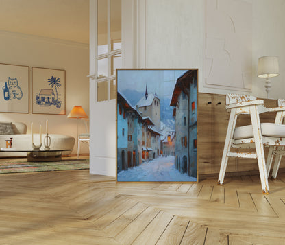 Alpine Village Winter Evening Poster

Alpinlandsby Vinteraften Plakat