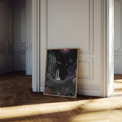 Cosmic Rocket Launch Poster