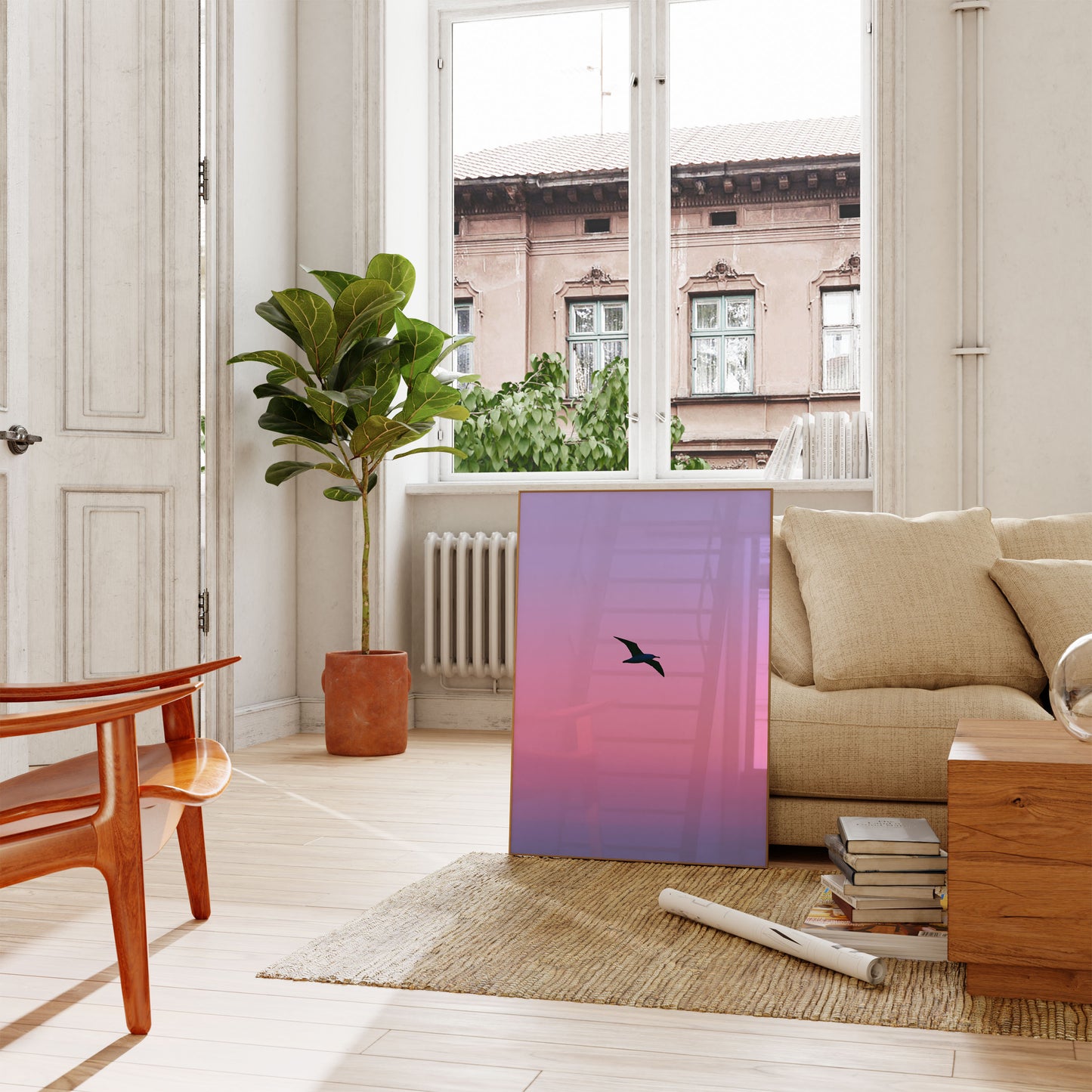 Flying Seabird Minimalist Poster