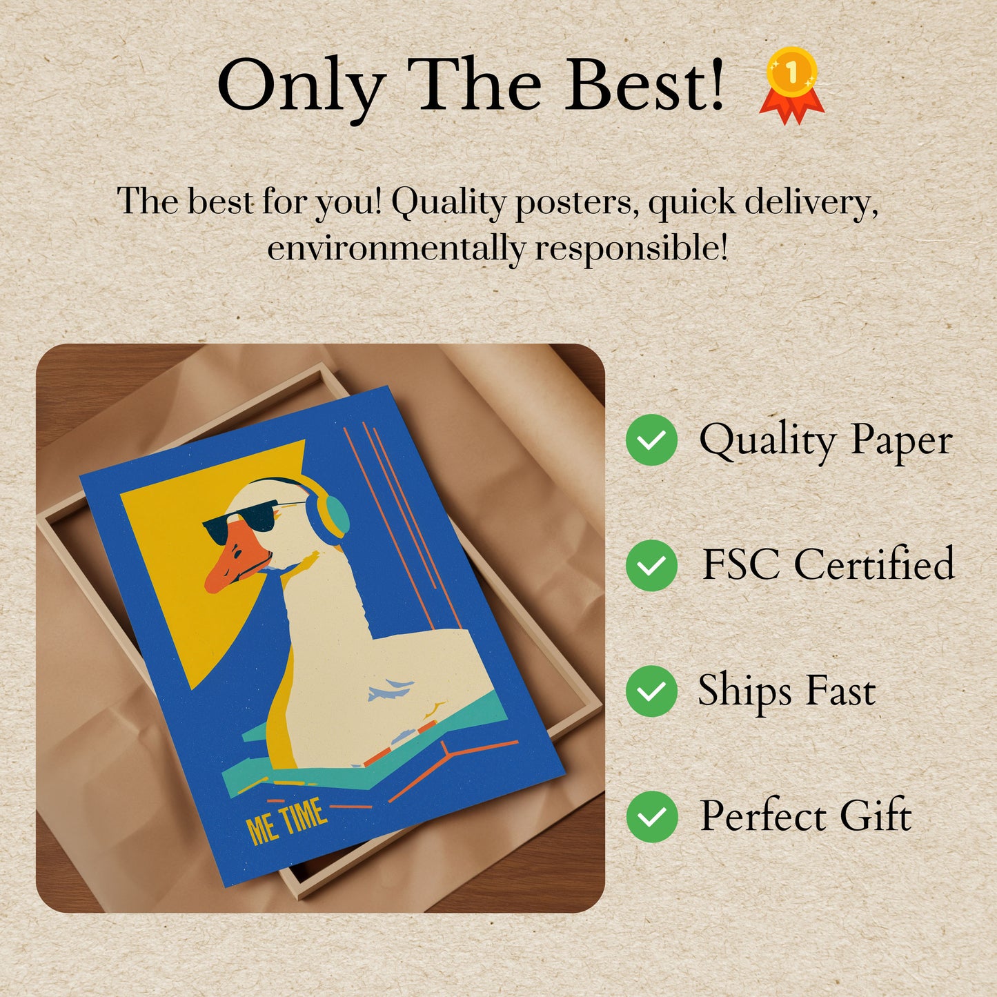Cool Duck Chilling Poster