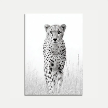 Póster de vida silvestre del guepardo feroz