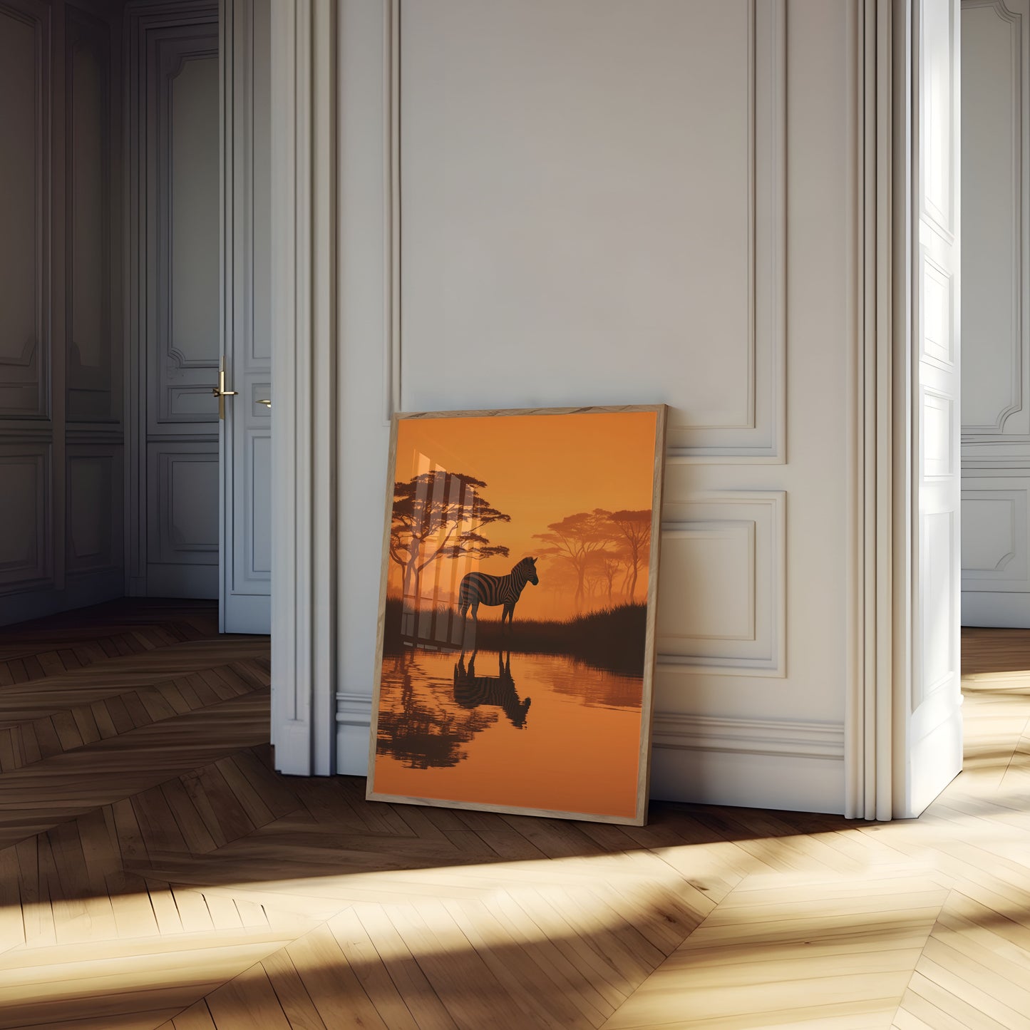 Serene Savanna Sunset Poster