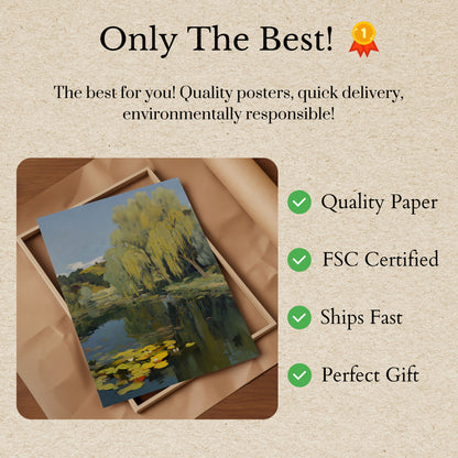 Willow Pond Reflection Poster