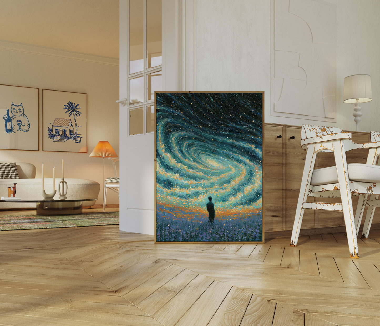 Starry Night Galaxy Dreamer Poster