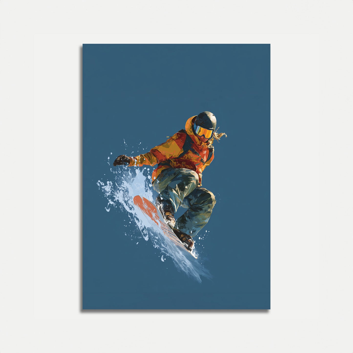 Dynamic Snowboarding Mountain Rush Poster