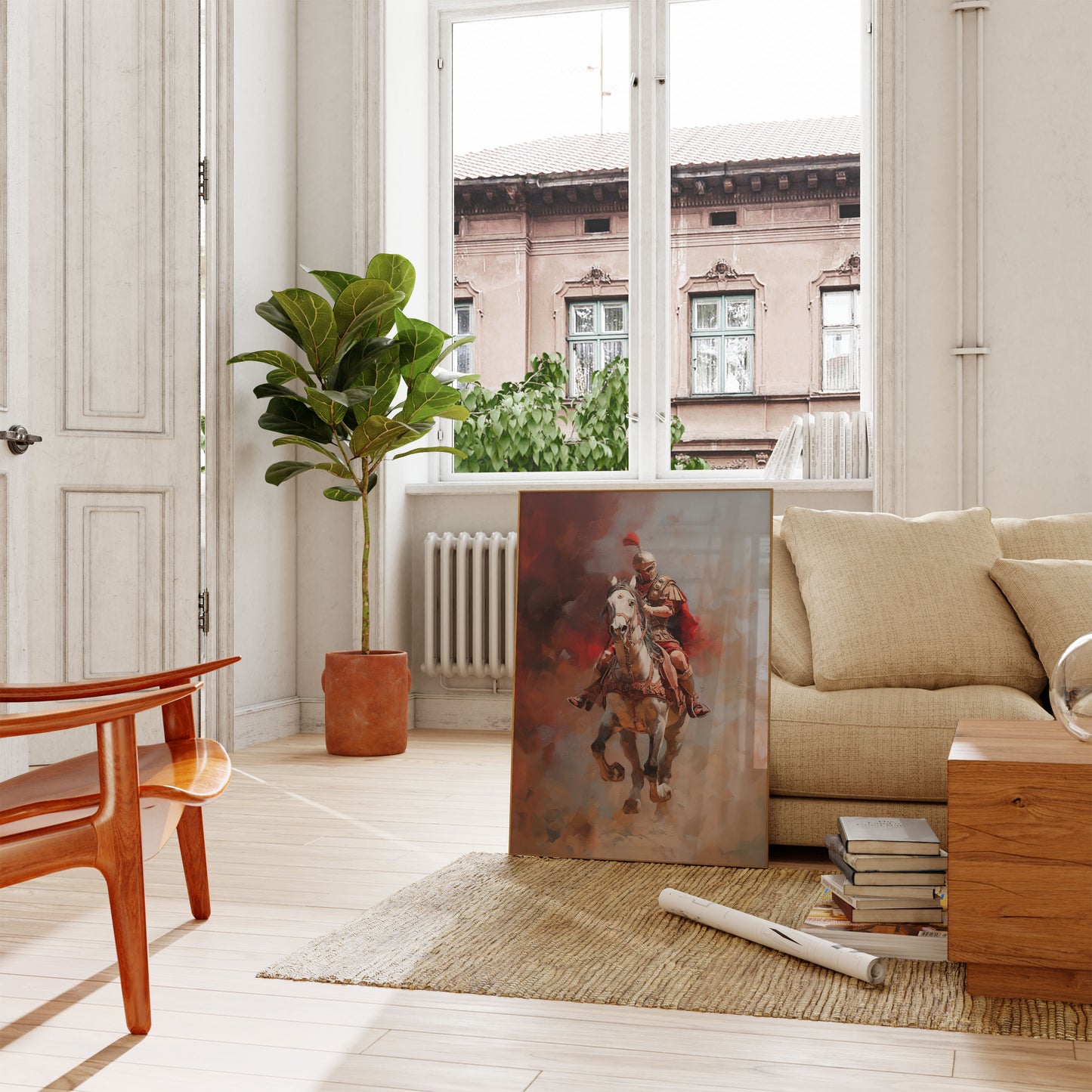 Charging Roman Cavalry Warrior Poster