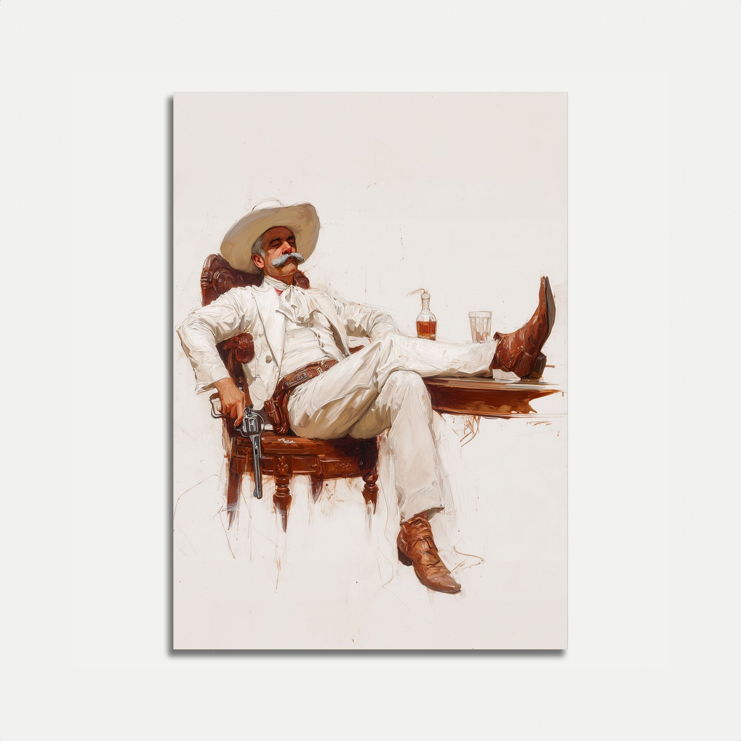 Entspannter Cowboy-Saloon-Moment-Poster