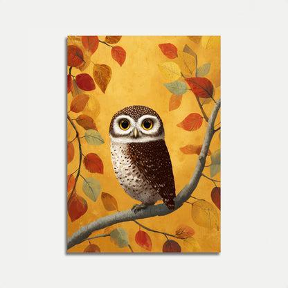 Autumn Owl Nature Poster
