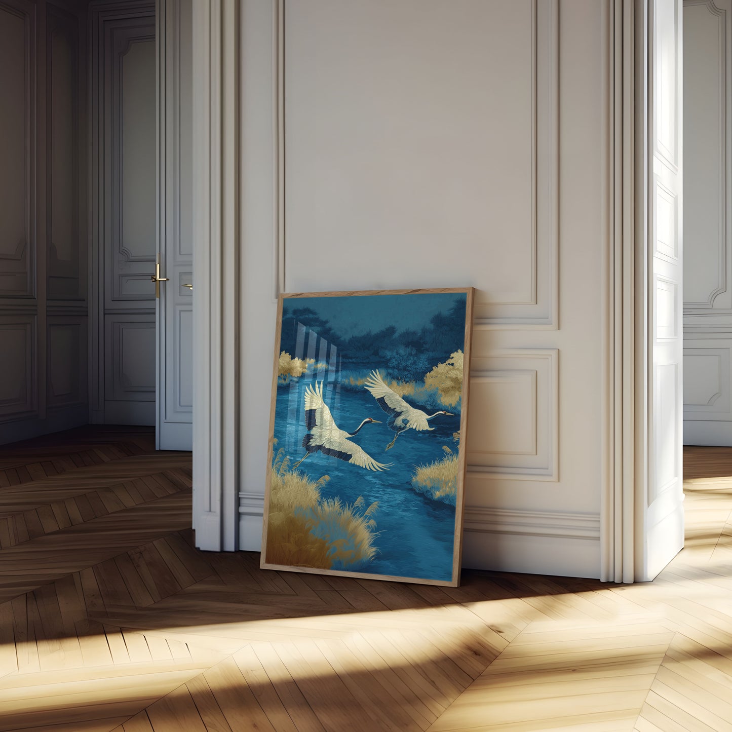 Gru nelle Paludi Blu Poster
