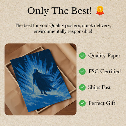 Póster de Surfista Cabalgando Ola del Océano