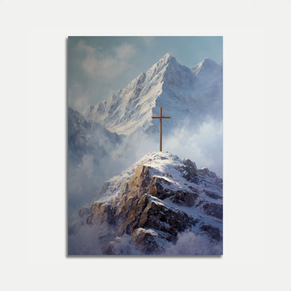 Mountain Cross Faith Poster