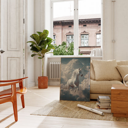 Ethereal Unicorn Cloud Poster