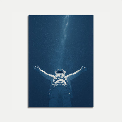 Starry Space Embrace Poster