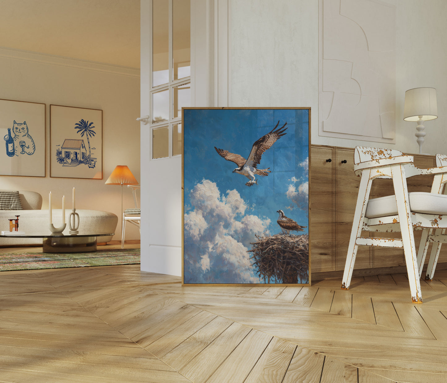 Osprey Fishing at Nest Poster