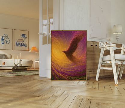Golden Phoenix Rising Poster
