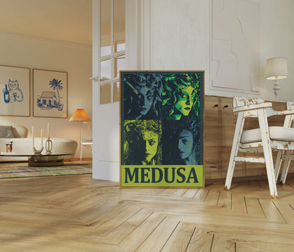 Medusa Mytologisk Portræt Plakat