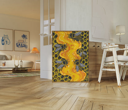 Honningcelle Buzz Bi Plakat