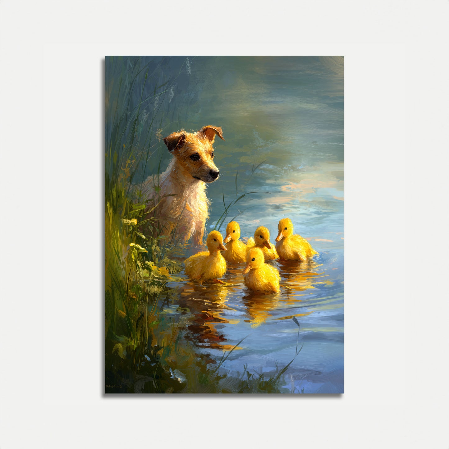 Ducklings and Loyal Friend Poster