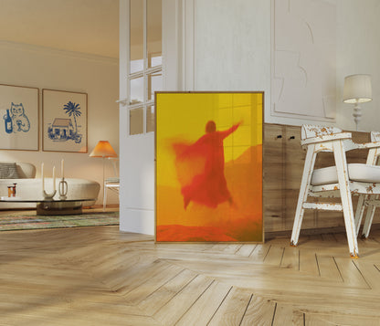 Poster Tramonto Figura Salto
