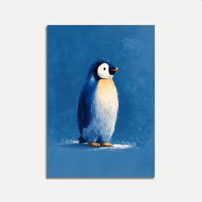 Elegant Blå Pingvin Plakat