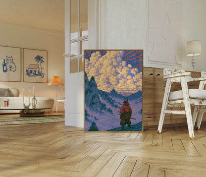 Samurai Warrior Mountain Vista Poster
