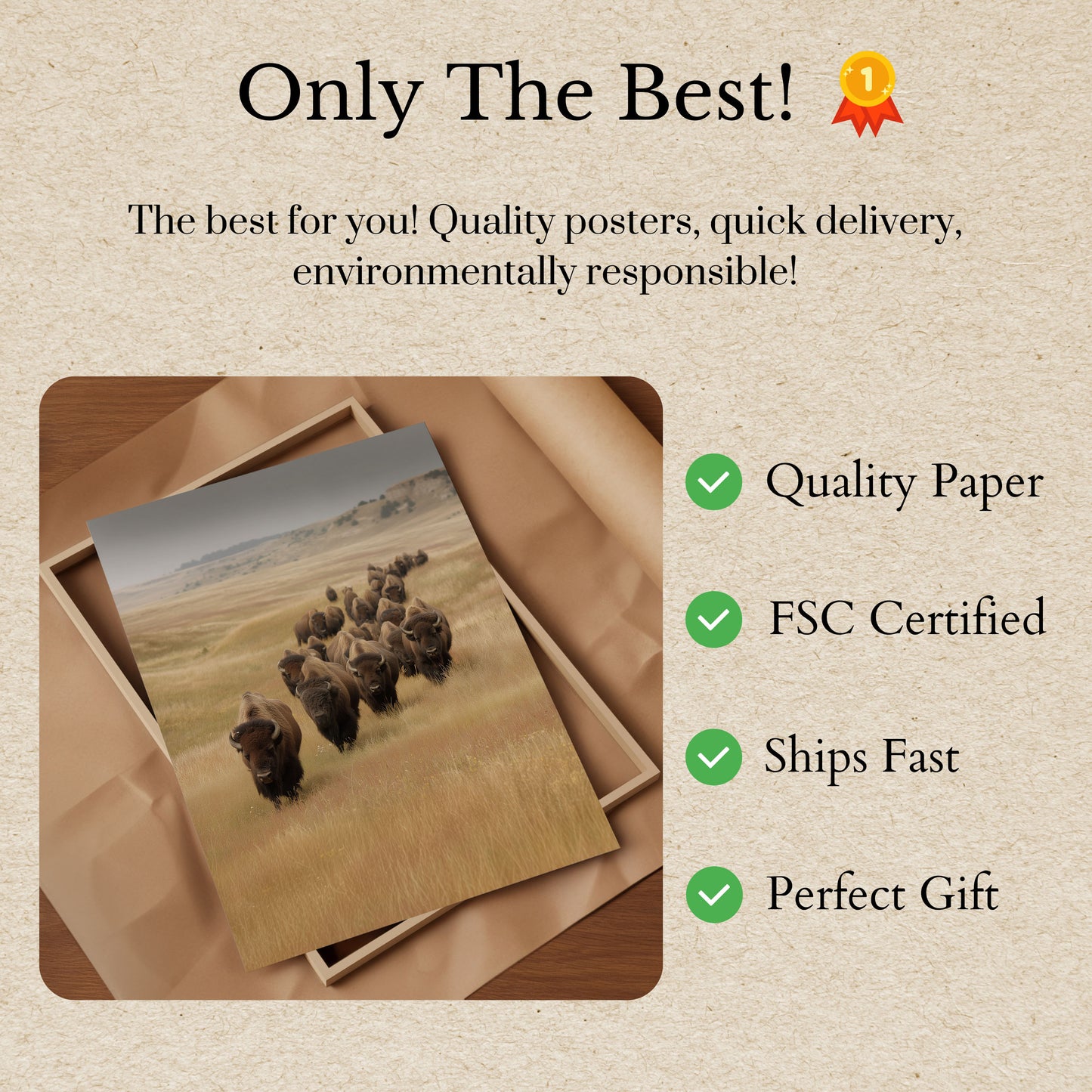 Poster della Wilderness del Bisonte Americano