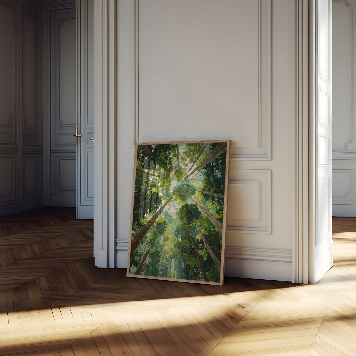 Bosluifel omhoog kijken poster