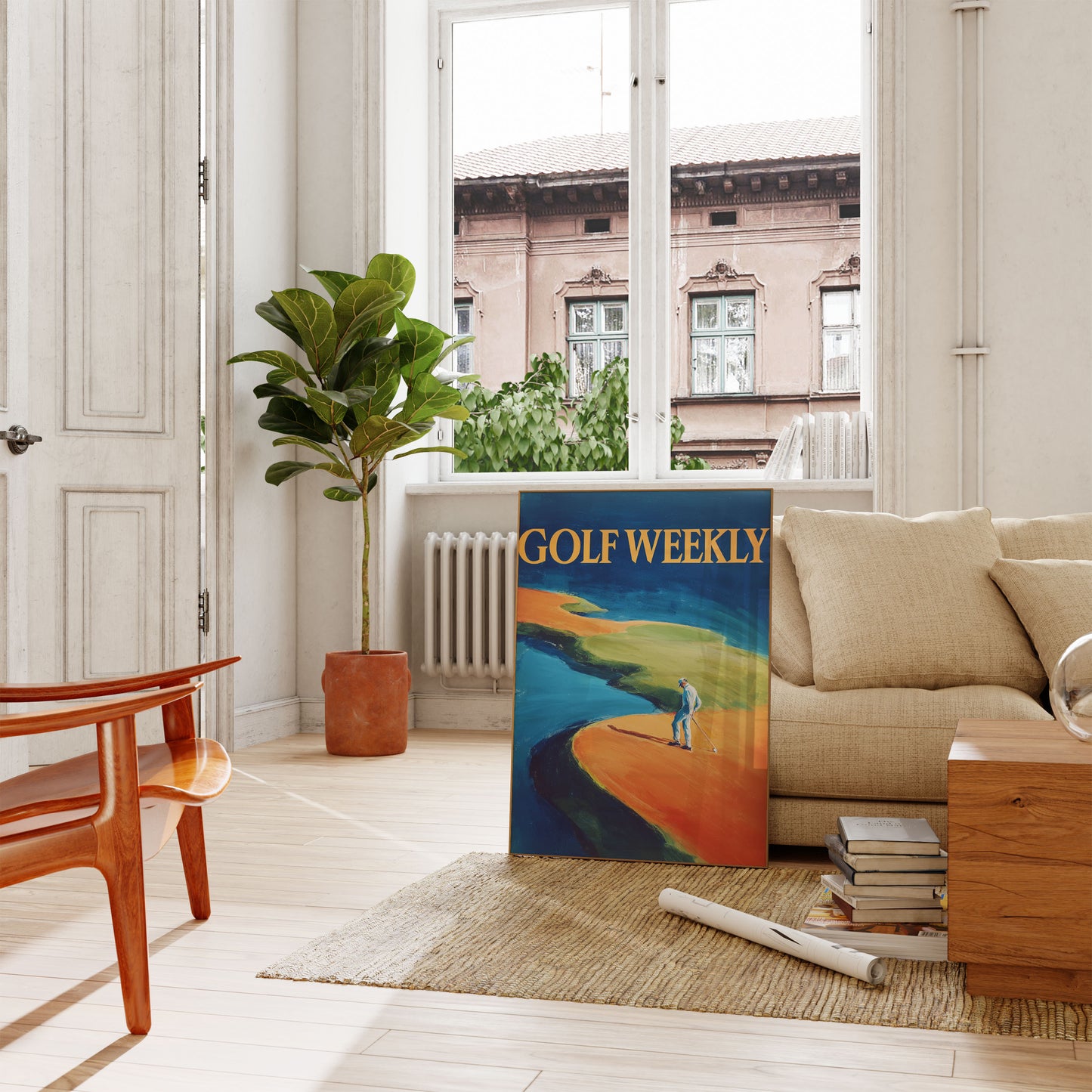 Coastal Golf Landscape Poster