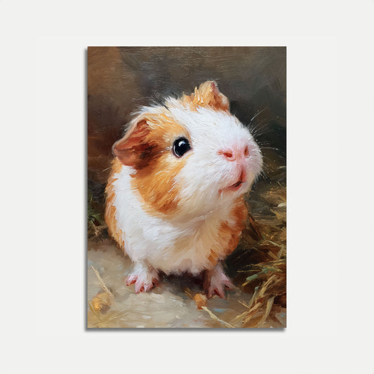 Adorable Guinea Pig Portrait Poster
