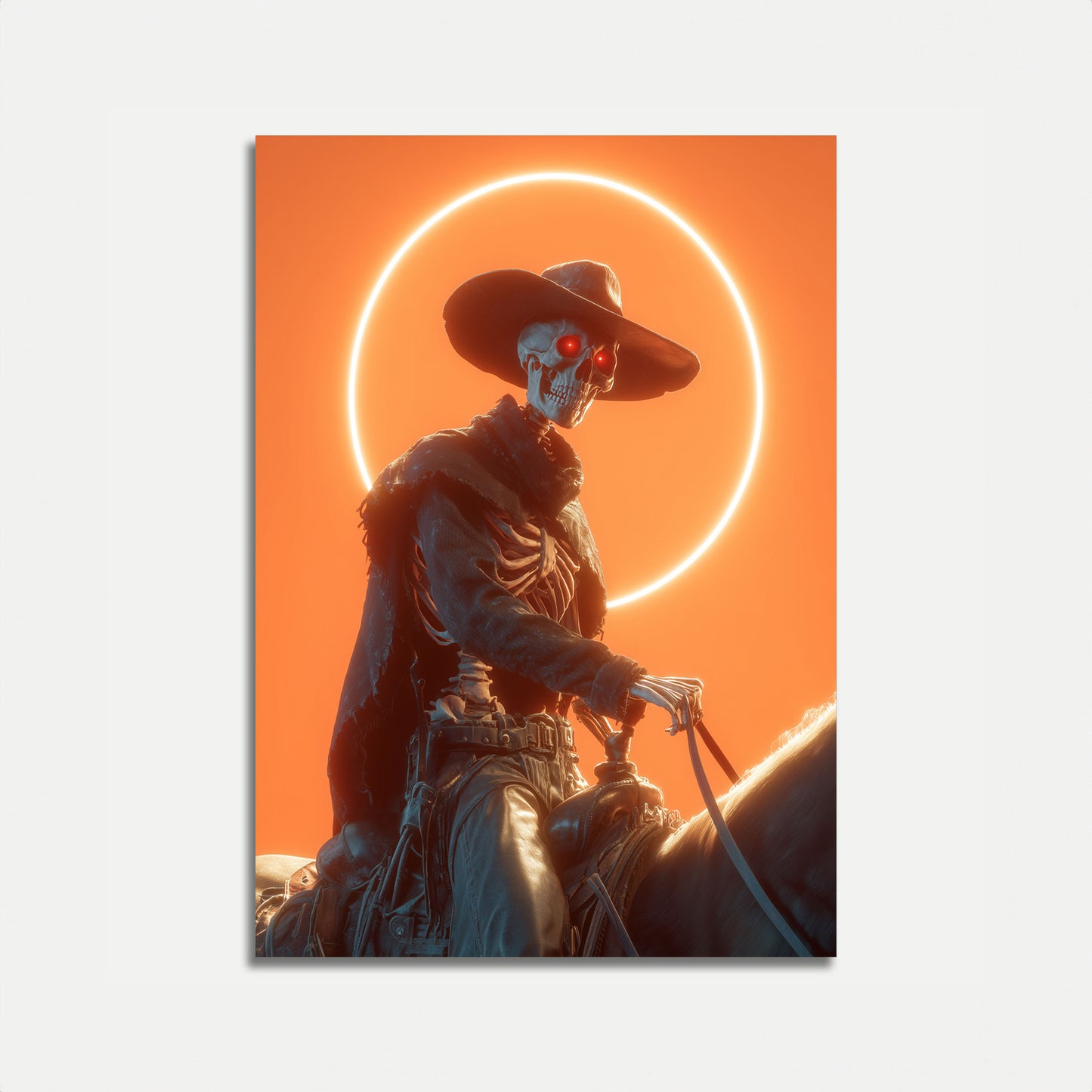 Skelett-Cowboy Solnedgångsposter