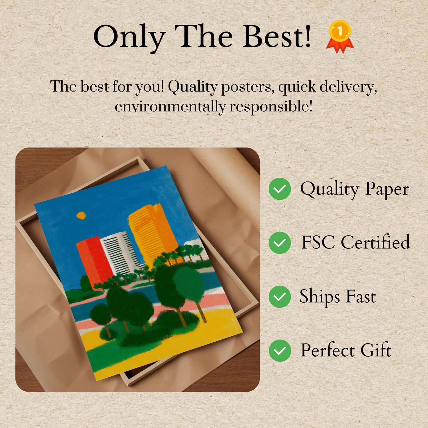 Affiche de Paysage Urbain Moderne