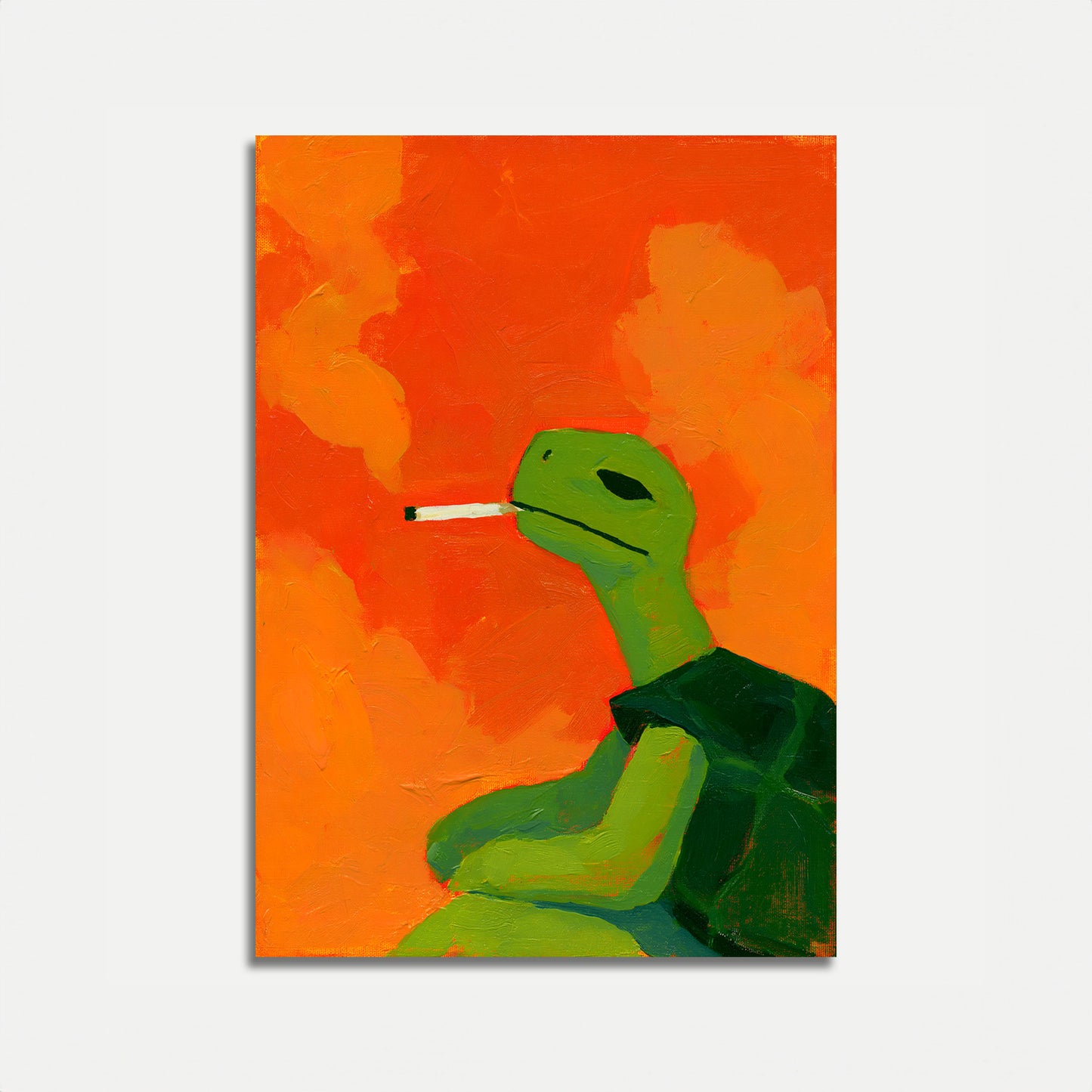 Coole Schildpad Rokende Poster