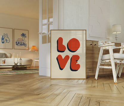 Love Typography Modern Poster