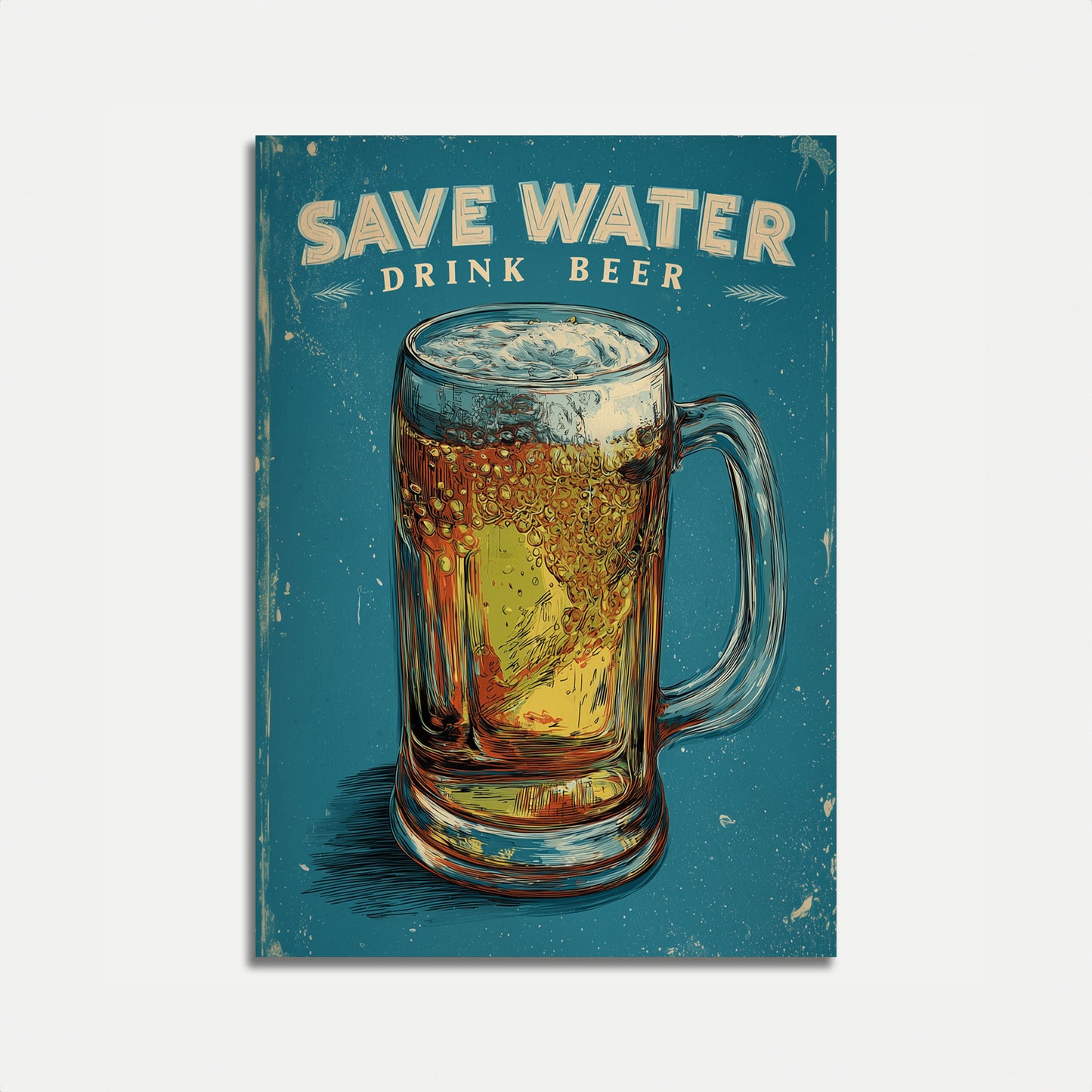 Save Water Drink Beer Poster